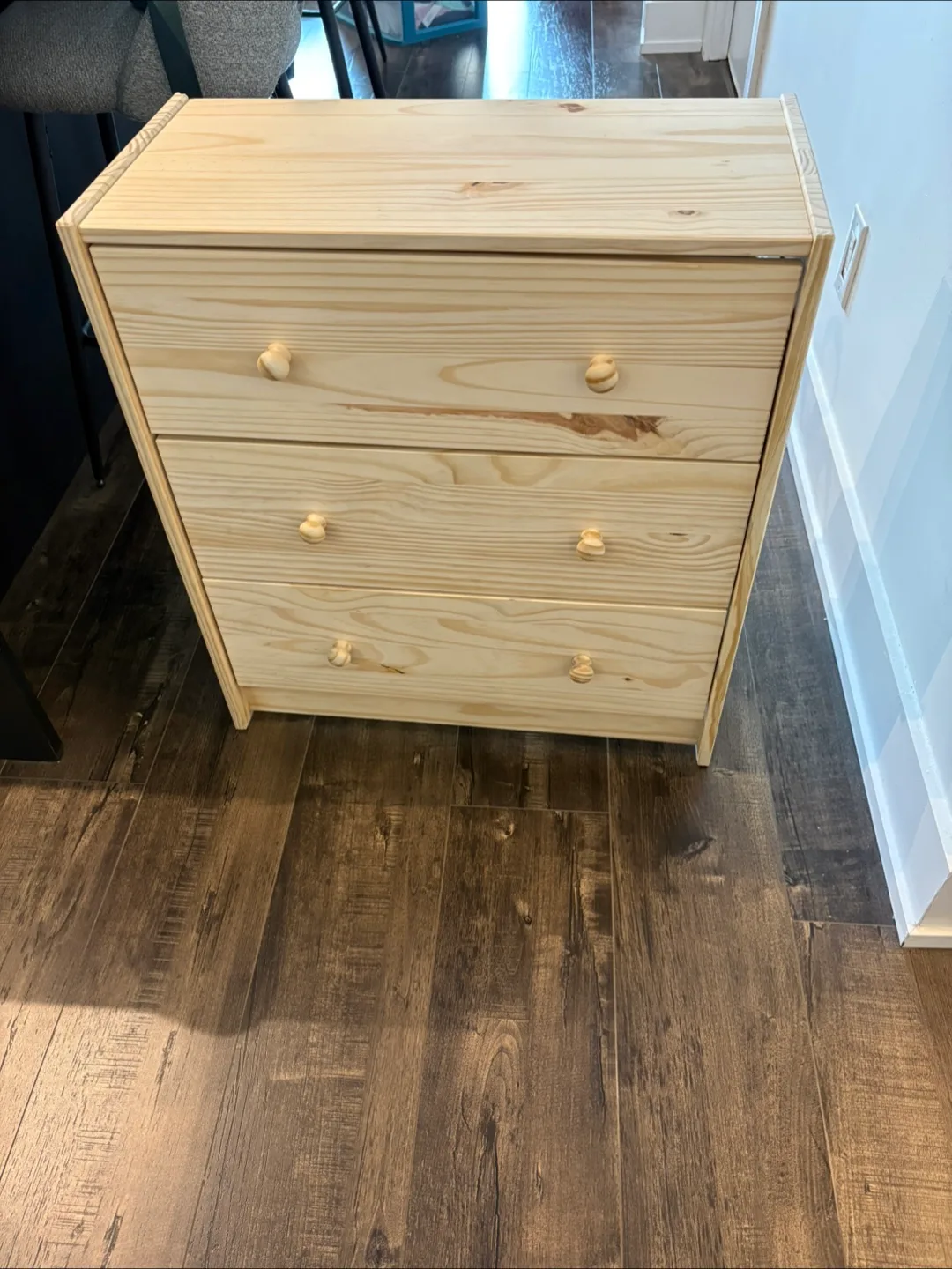 Wooden 3-Drawer Dresser thumbnail