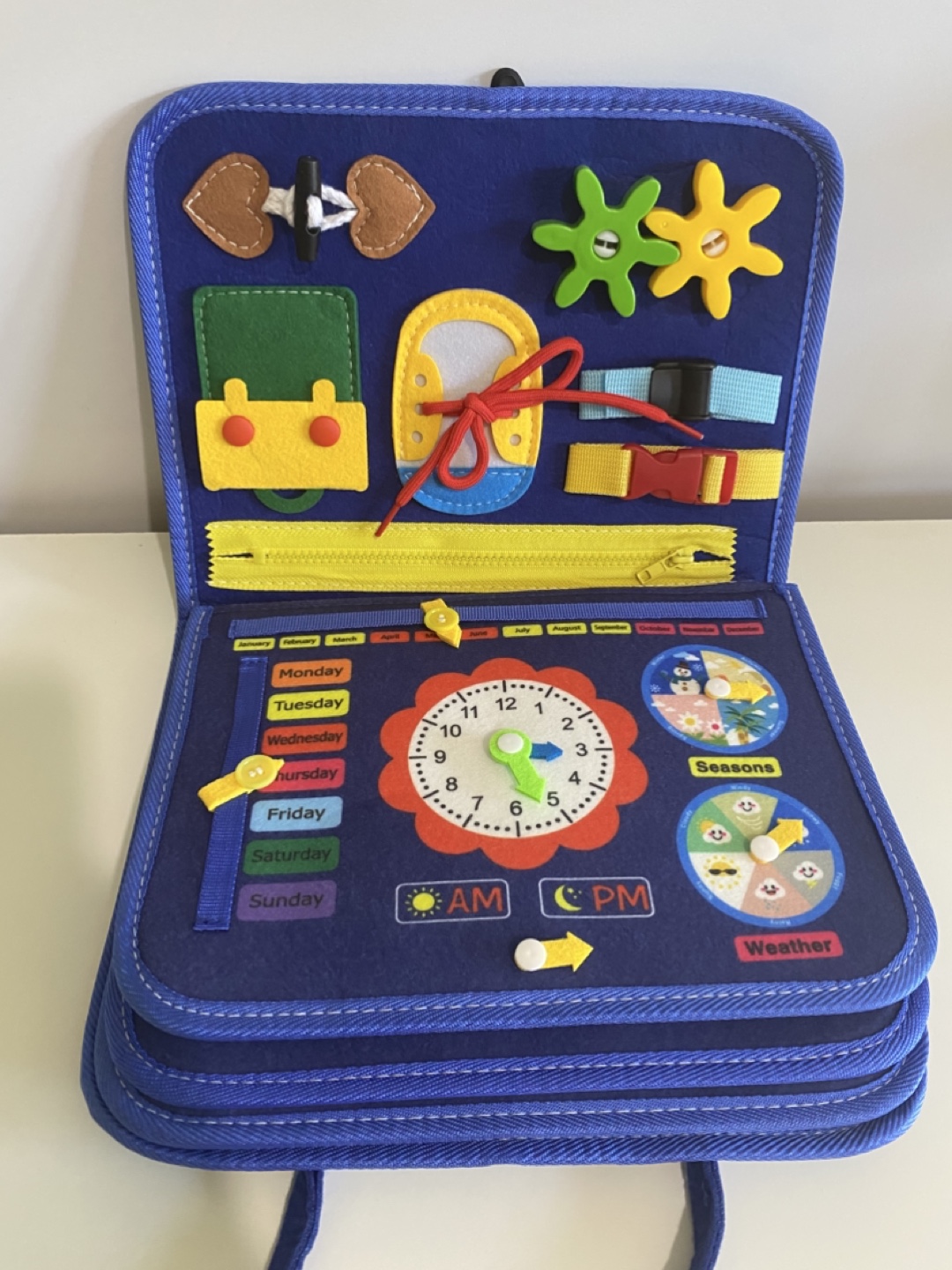 Toddler busy book sensory baby book