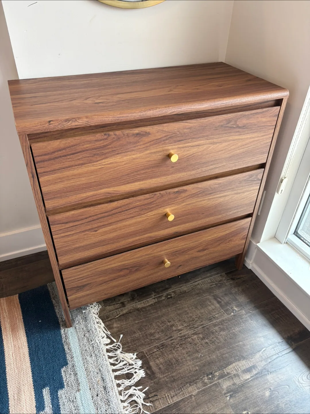 Wood Dresser with 3 Drawers thumbnail