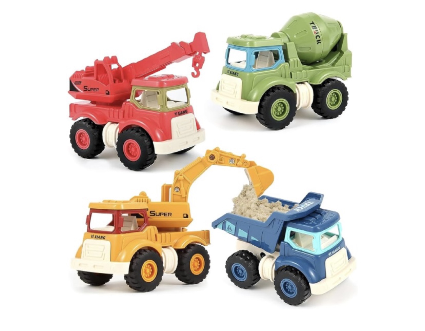 Truck toy set of 4
