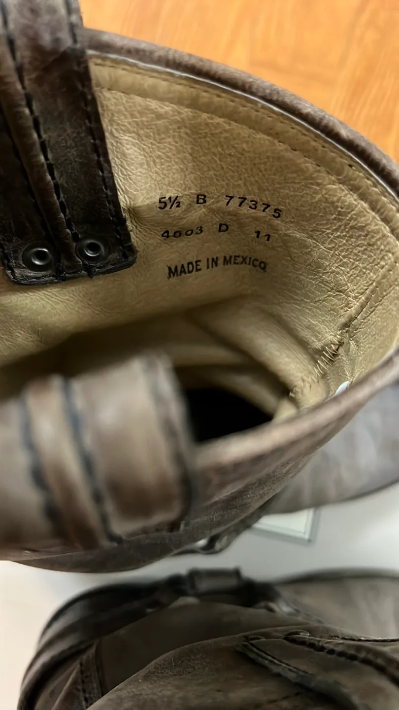 Frye Harness 12R Boots, Size 5.5, Distressed Brown image indicator(4)