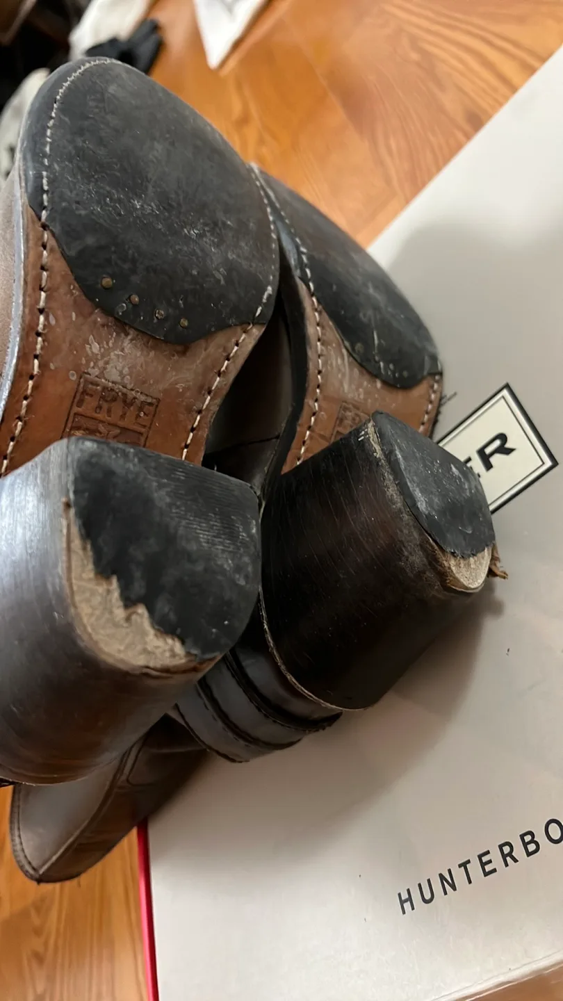 Frye Harness 12R Boots, Size 5.5, Distressed Brown image indicator(7)