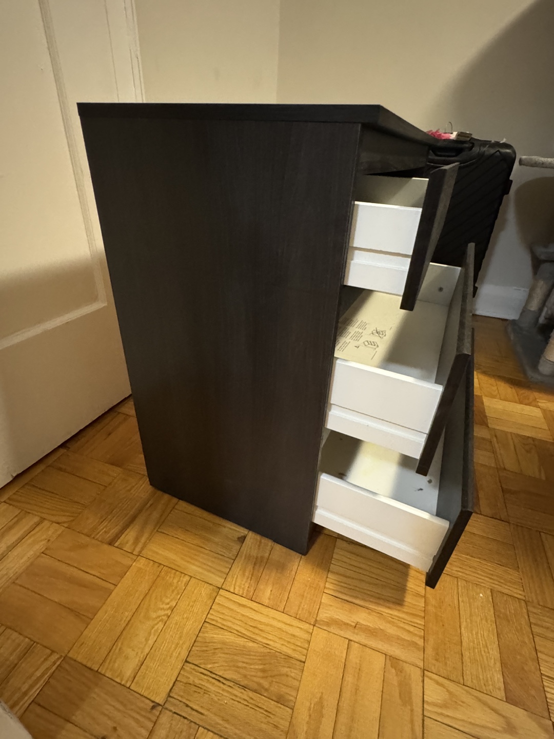 IKEA Malm 3-Drawer Dresser - Black-Brown - photo 3