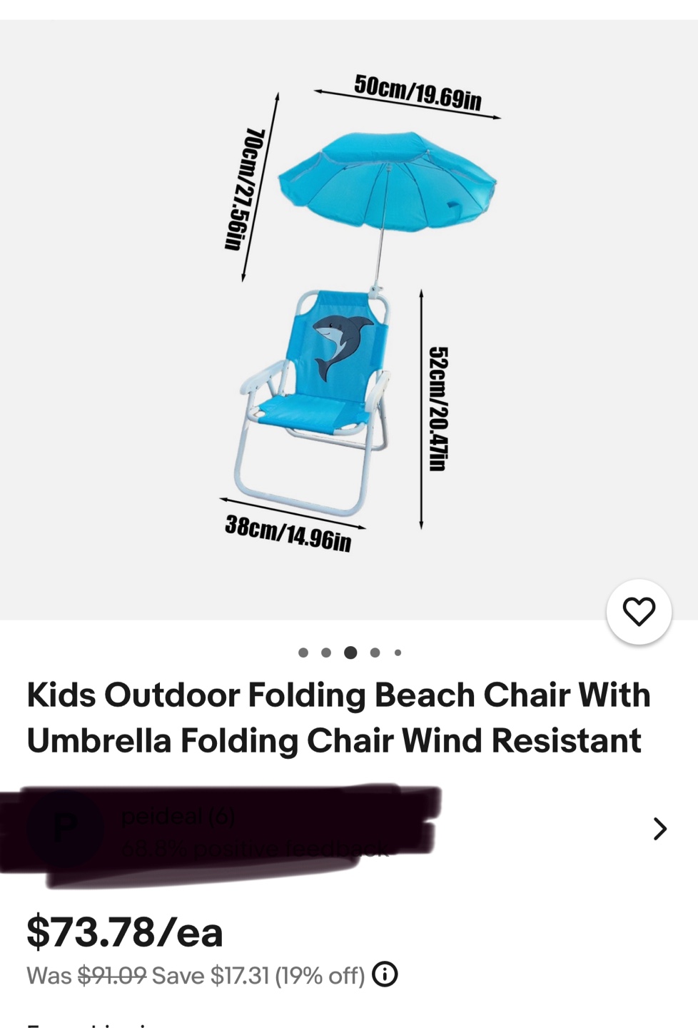 Kids Outdoor Folding Beach Chair With Umbrella