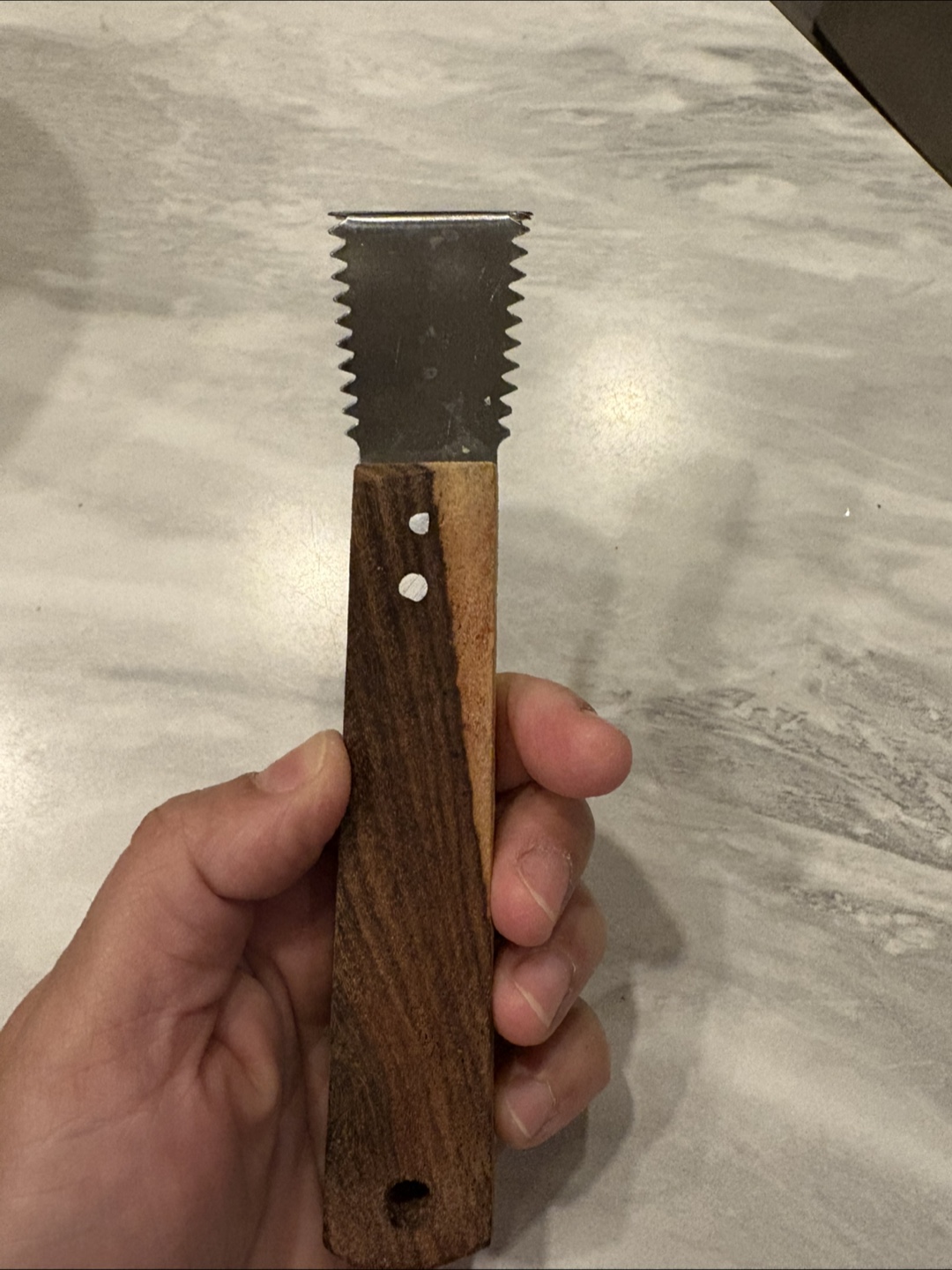 Coconut Scraper with Wooden Handle - photo 2