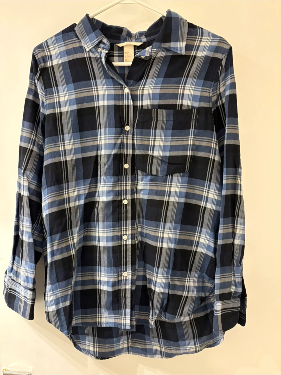 H&M Plaid Flannel Shirt - US Size 8 thumbnail