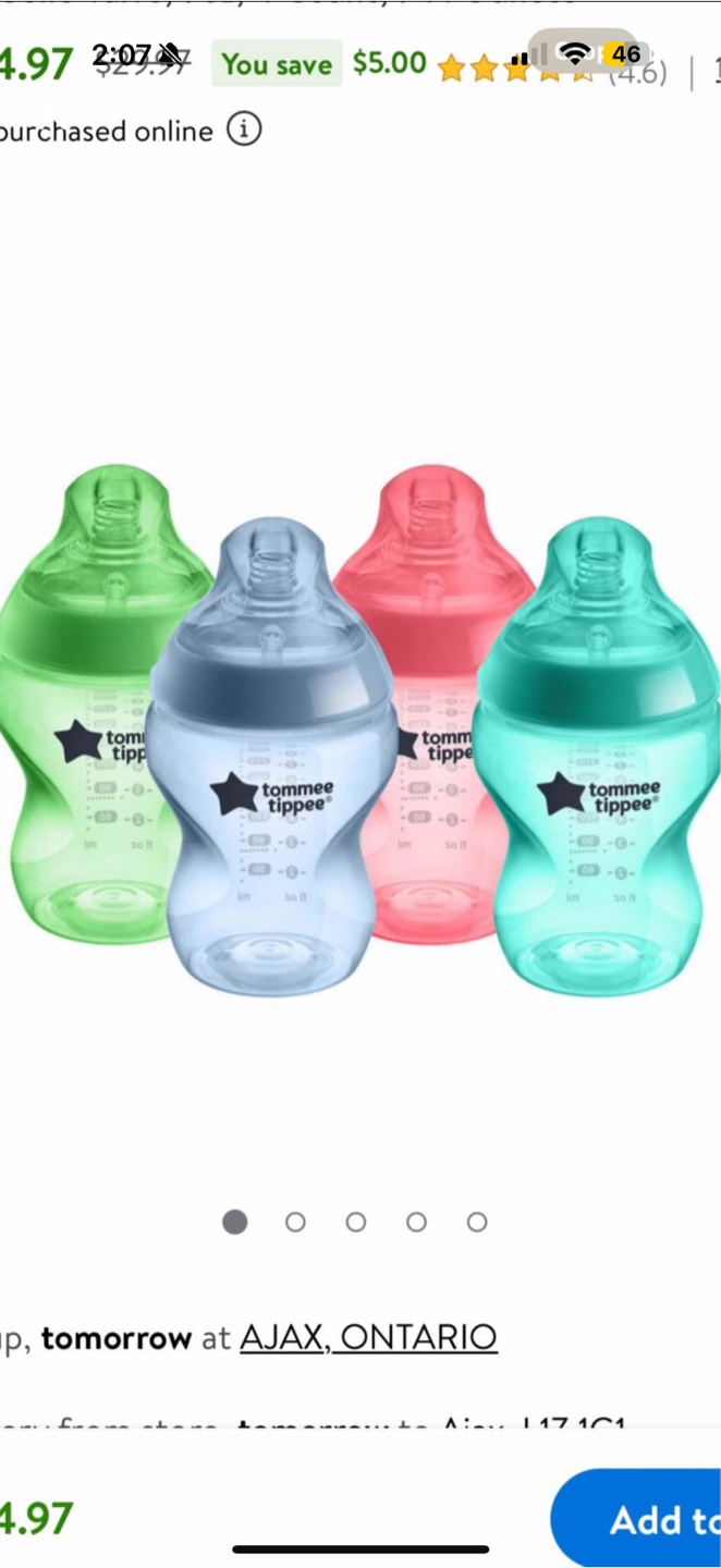 Tommee Tippee Baby Bottles