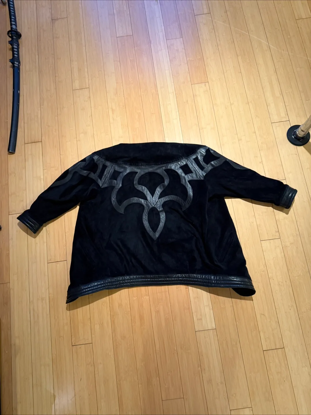 Tannery West Black Leather Jacket - Size M thumbnail