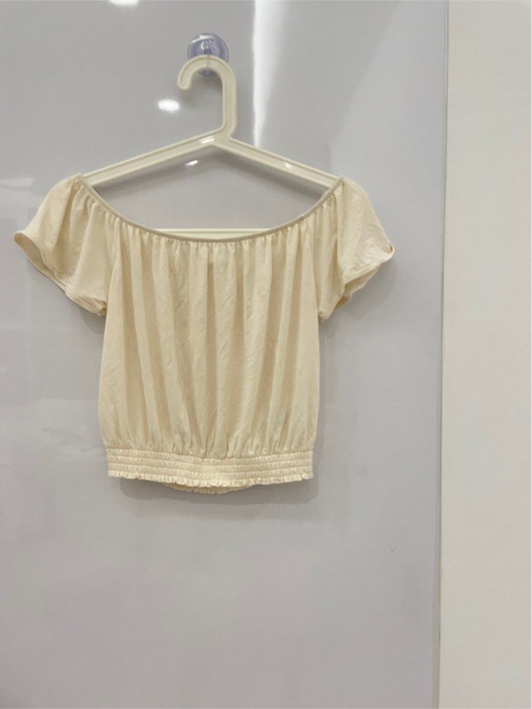 H&M x Coachella Off-the-Shoulder Cream Top