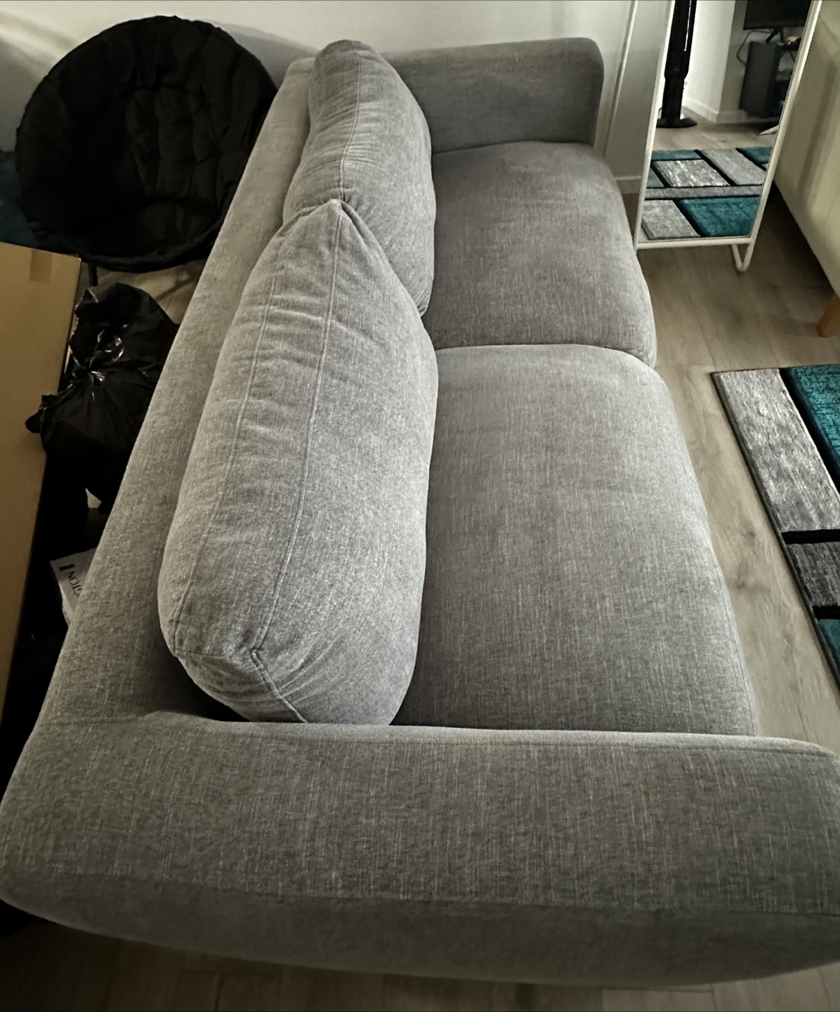 Grey Sofa Couch - photo 2
