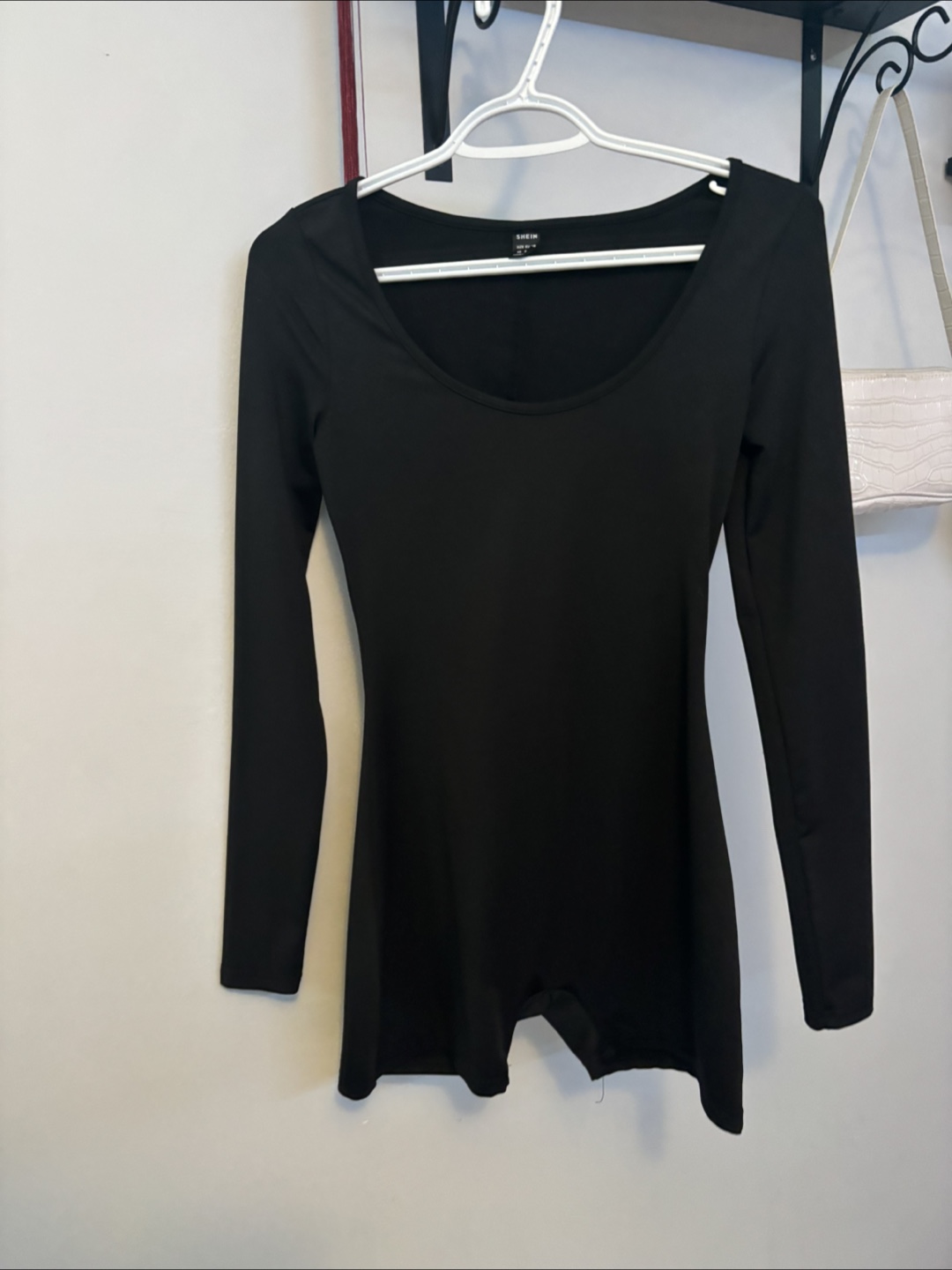 Shein Black Long Sleeve Romper