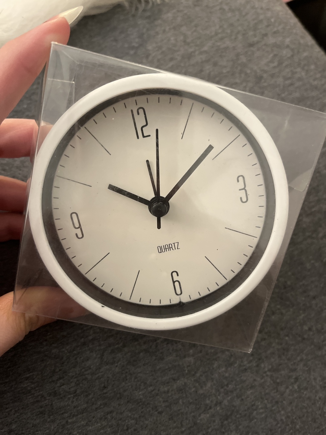 White Quartz Table Clock - New in Package