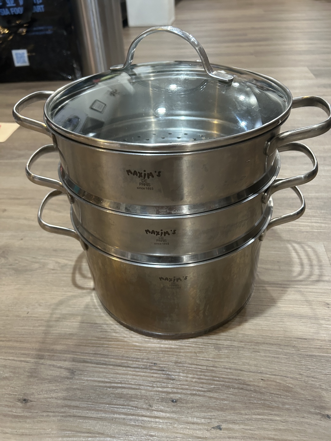 Maxim's Paris 3-Tier Stainless Steel Steamer Set
