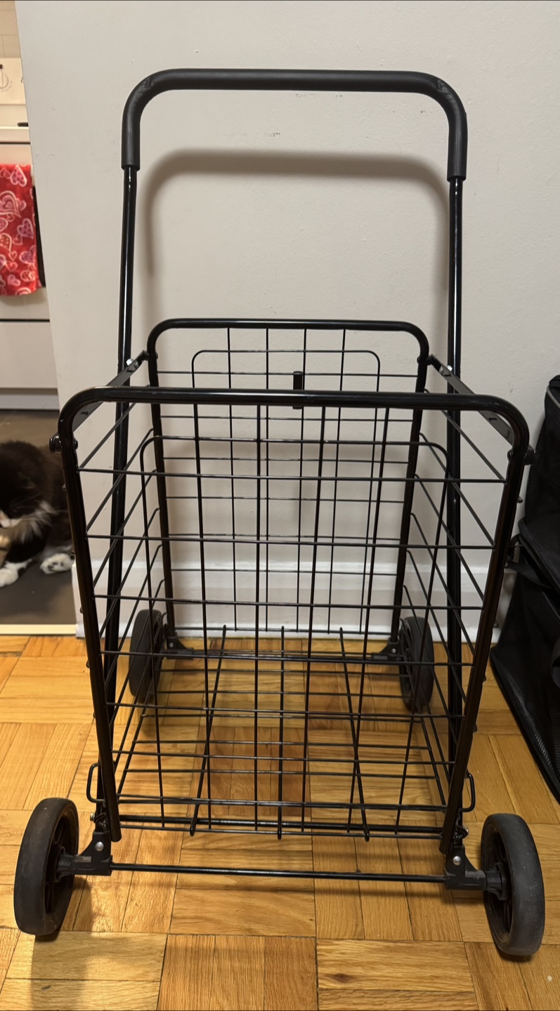Folding Shopping Cart - Black