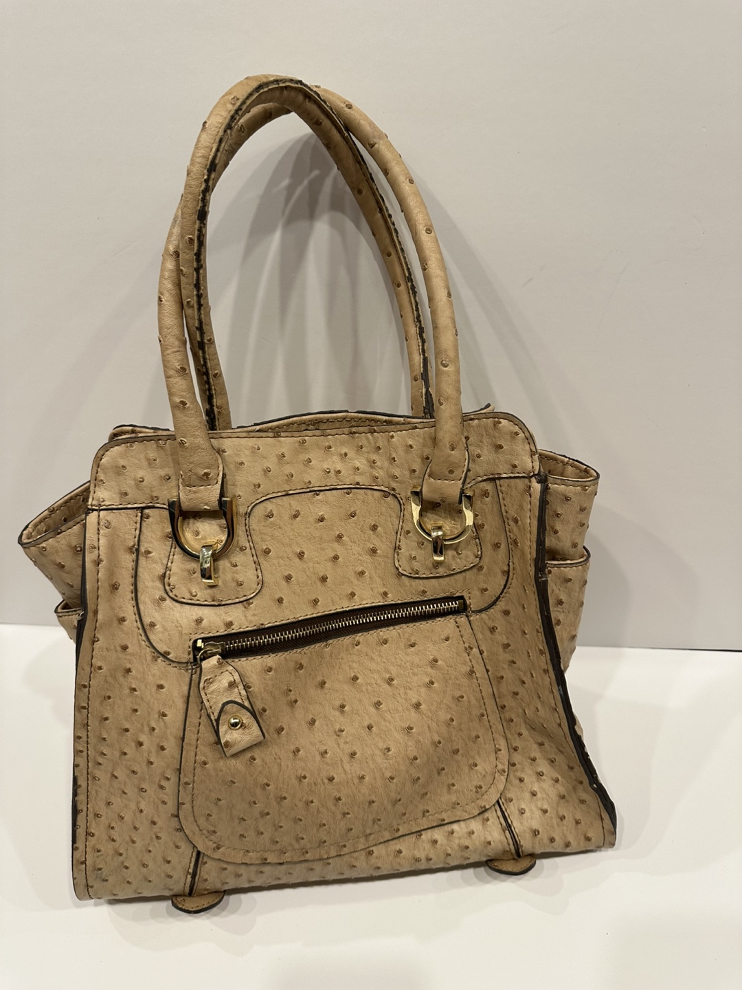 London fog Leather Beige Tote Bag