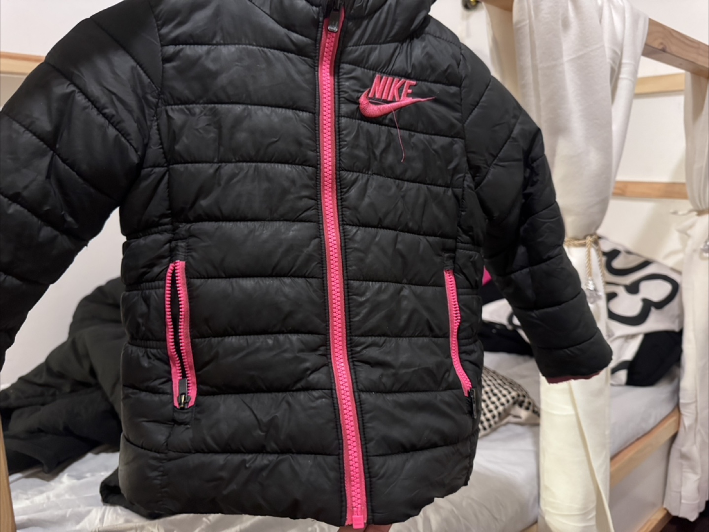 Nike Puffer Jacket - Black with Pink Accents - photo 2