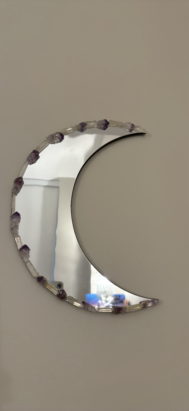 Crystal Moon Mirror - Home Decor