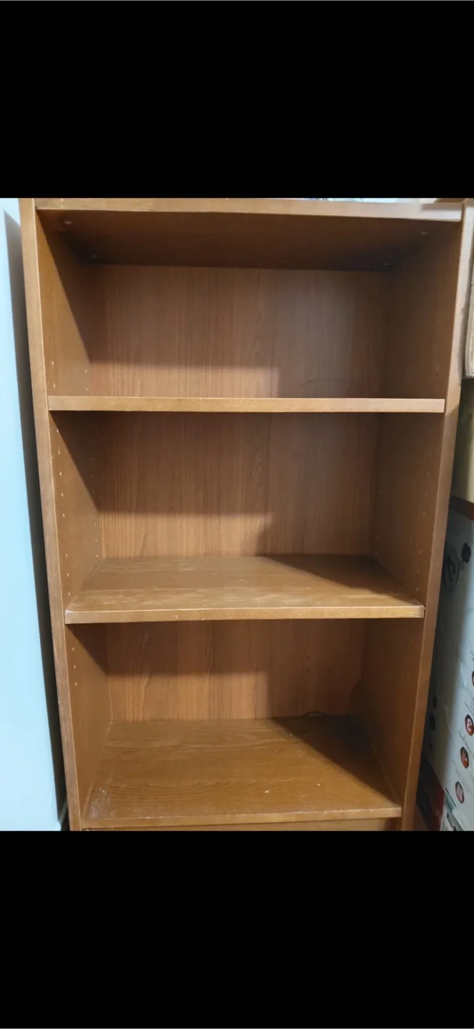 Wooden Bookcase with 3 Shelves thumbnail
