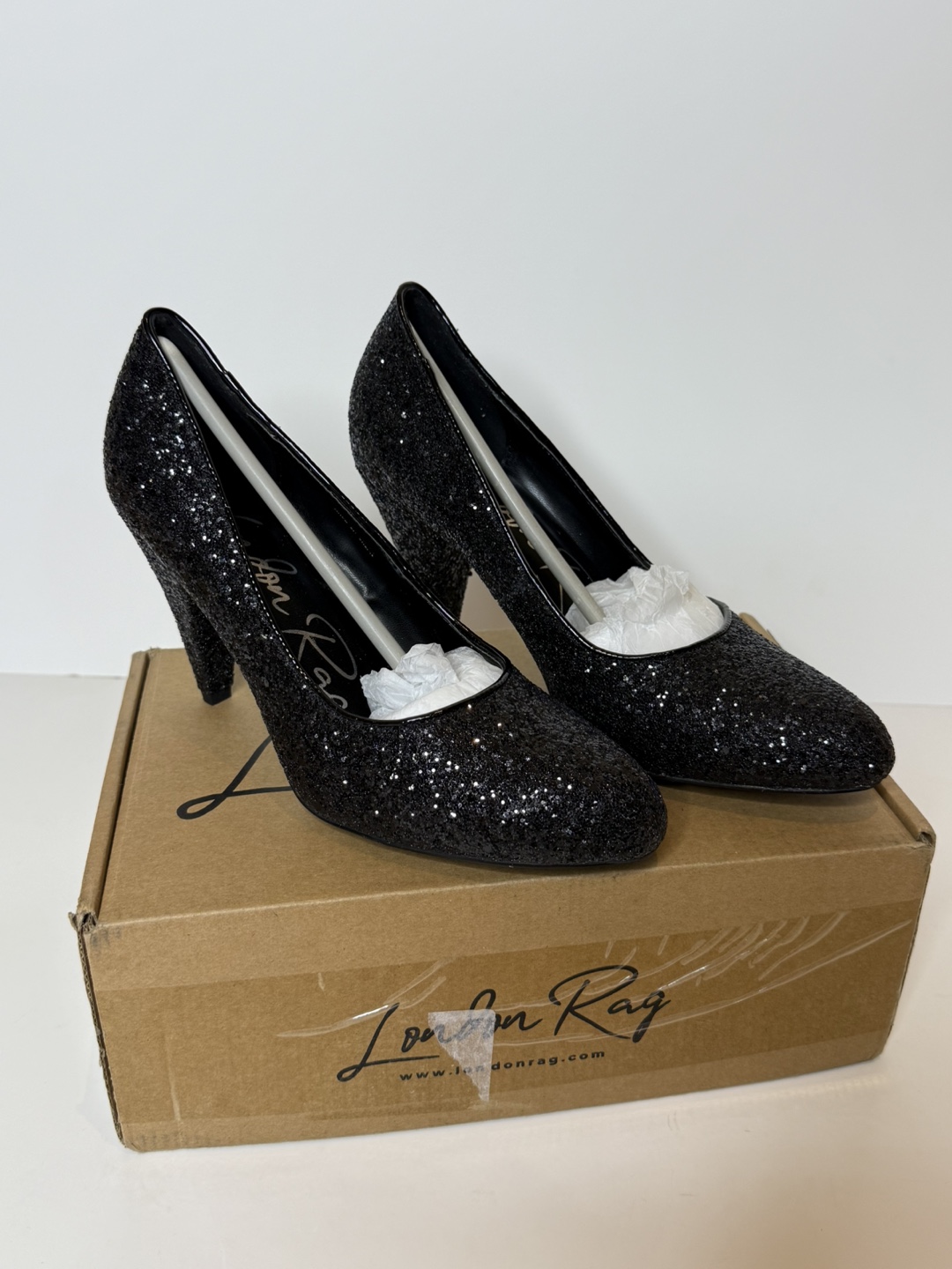 London Rag Black Heels - Size 7