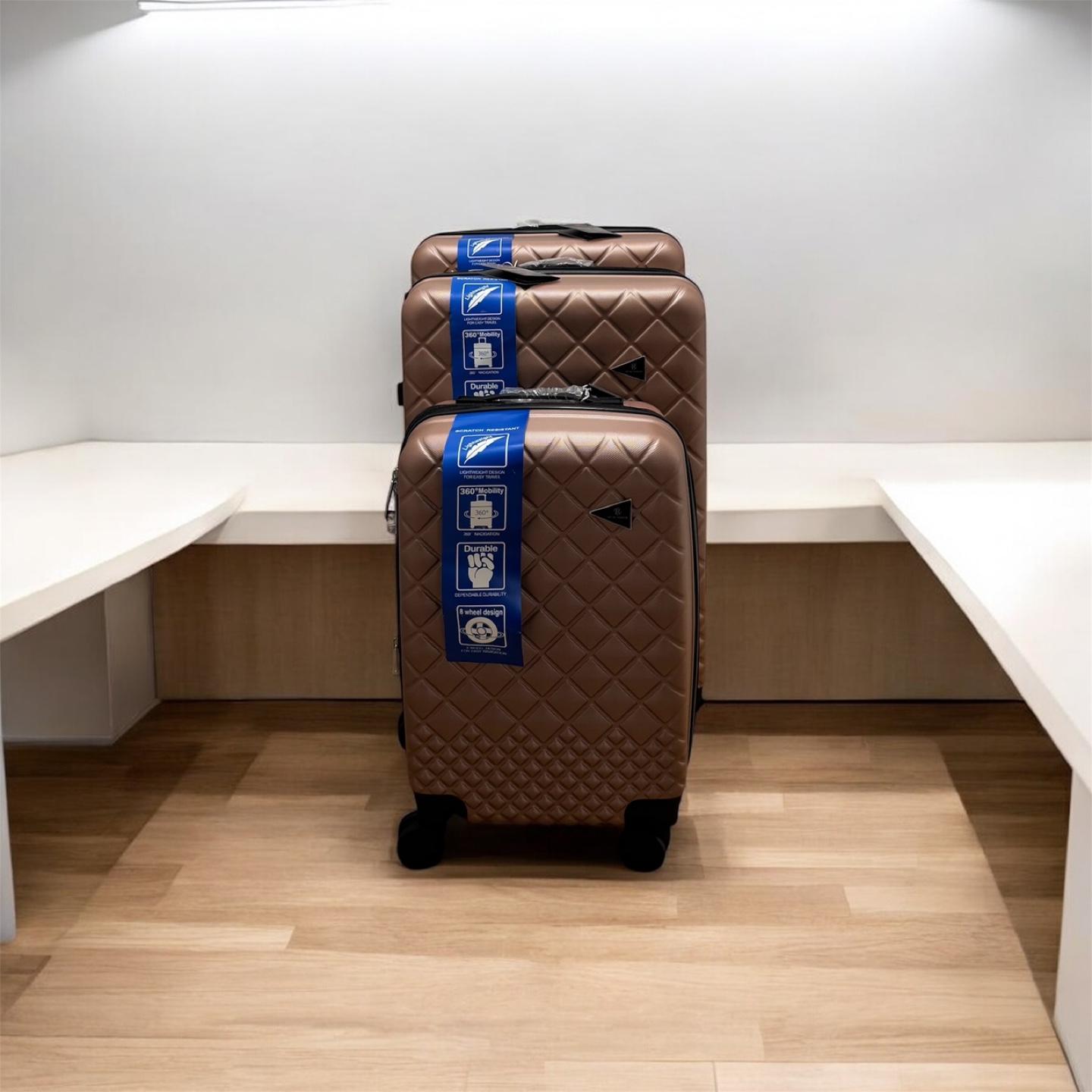 Luggage Set Hard side Champagne Gold