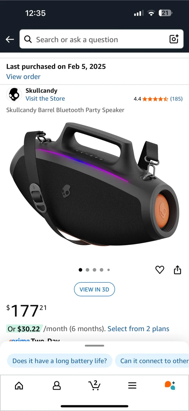 Skullcandy Barrel Bluetooth Party Speaker thumbnail