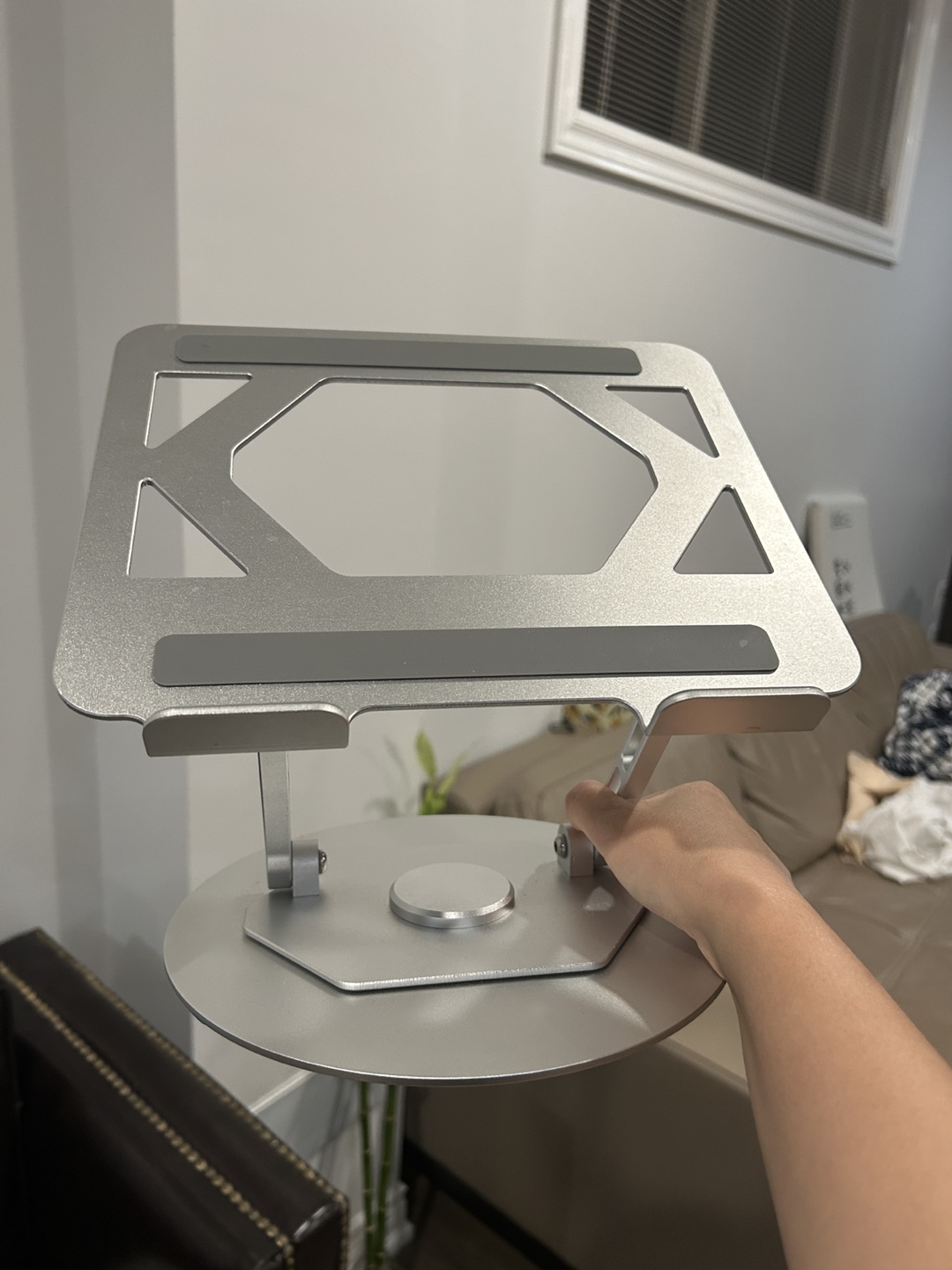 Silver Adjustable Laptop Stand - photo 2