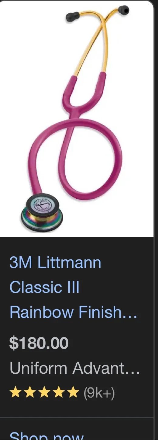 3M Littmann Classic III Rainbow Finish Stethoscope thumbnail