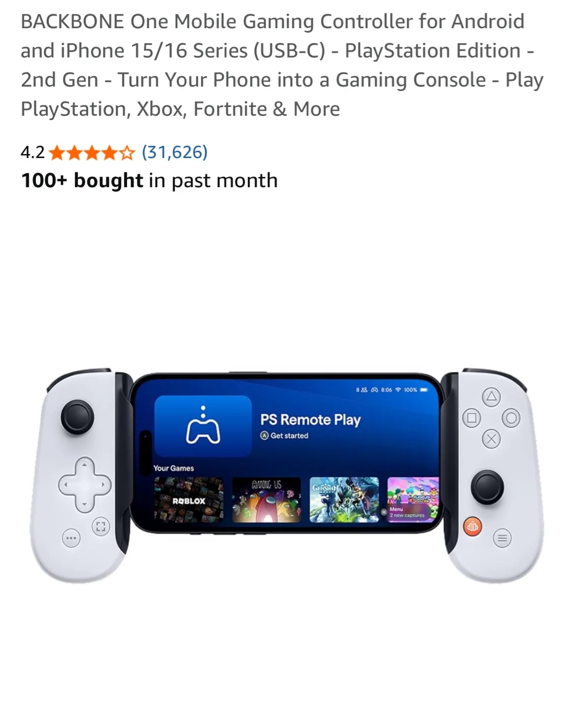 Backbone One Mobile Gaming Controller thumbnail