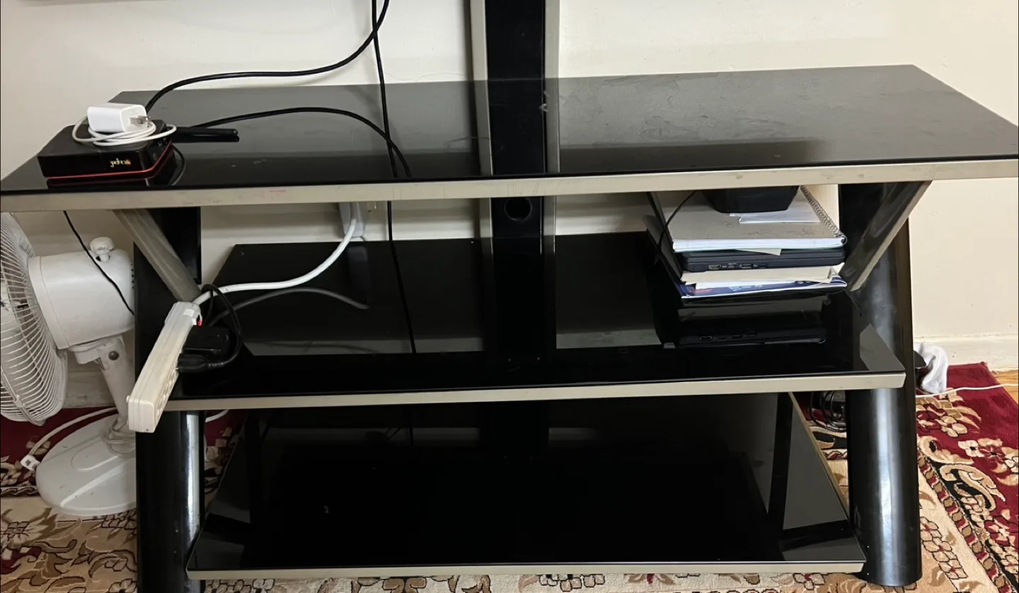 Black Glass TV Stand thumbnail