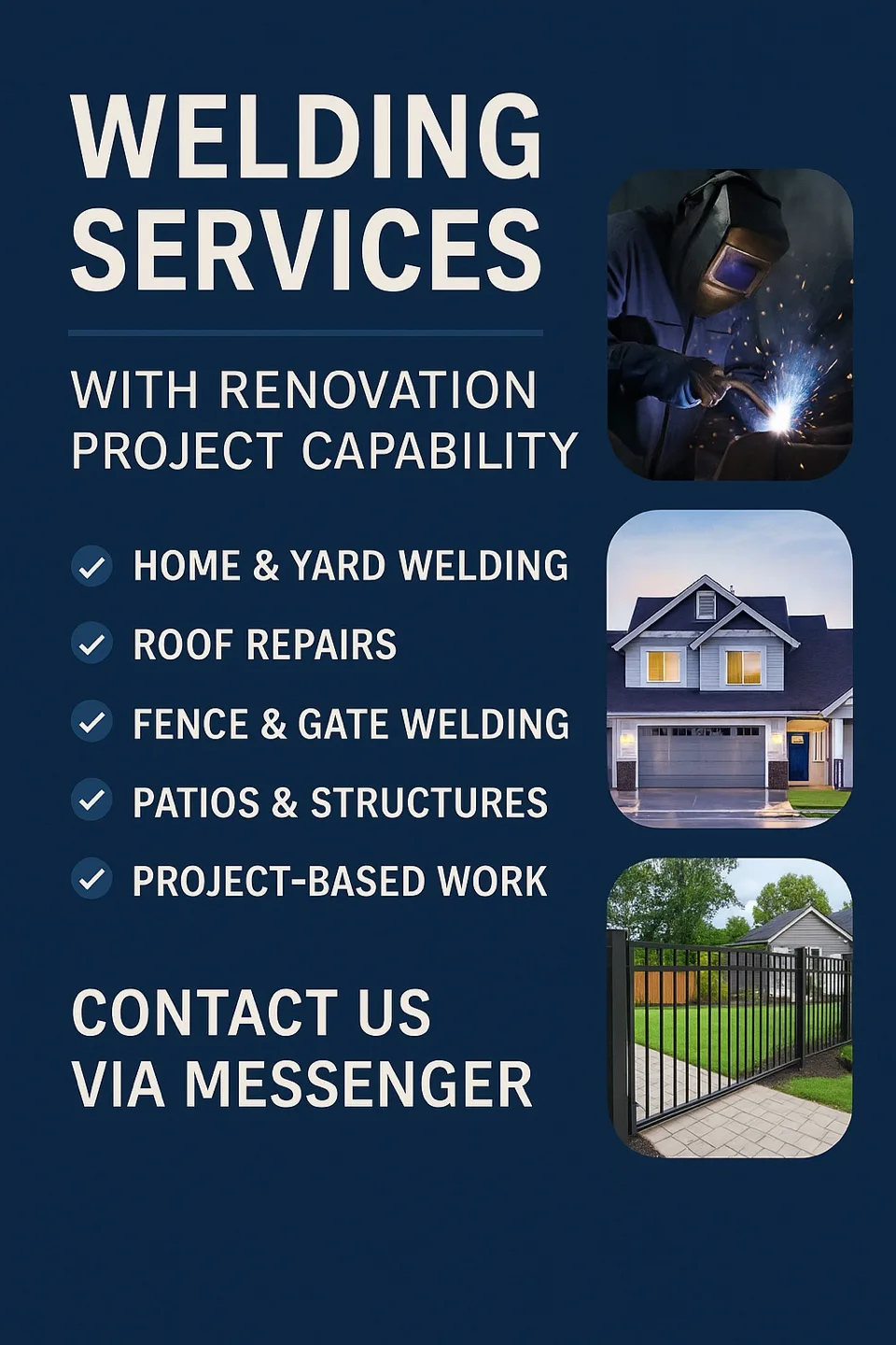 Welding Services: Home, Roof, Fence, Patio thumbnail
