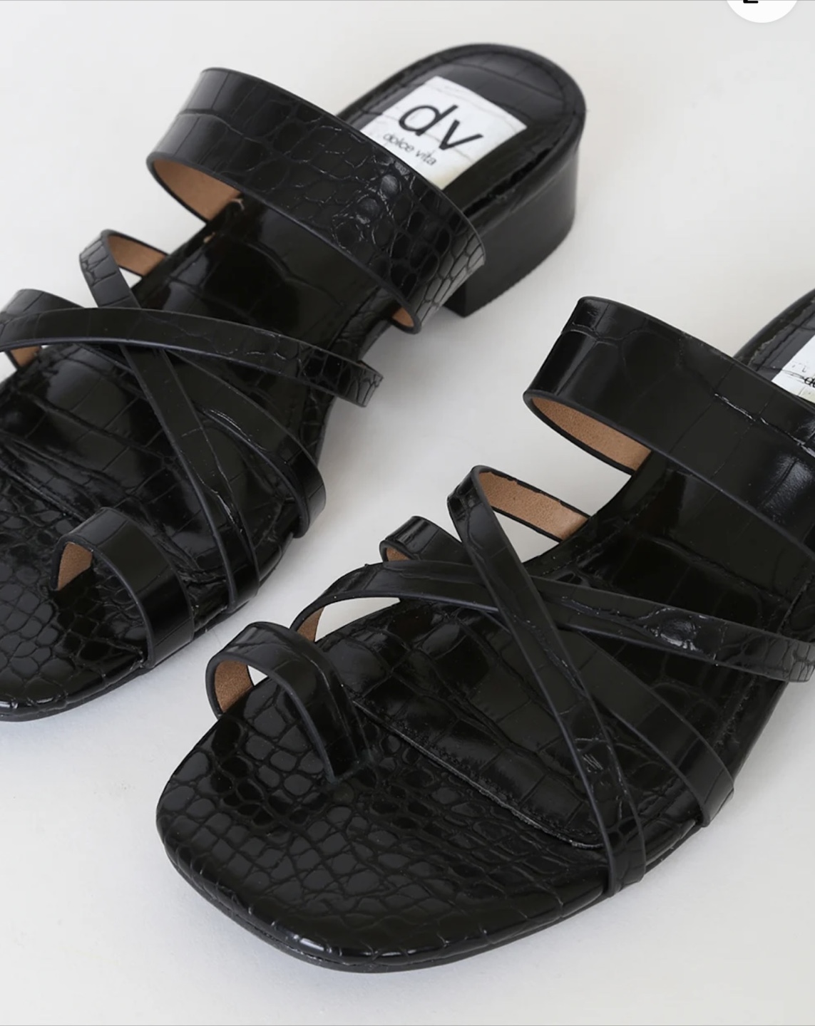 Dolce Vita Wendel Black Crocodile Sandals - photo 4