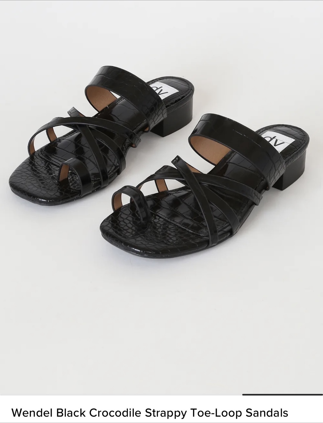 Dolce Vita Wendel Black Crocodile Sandals - photo 3