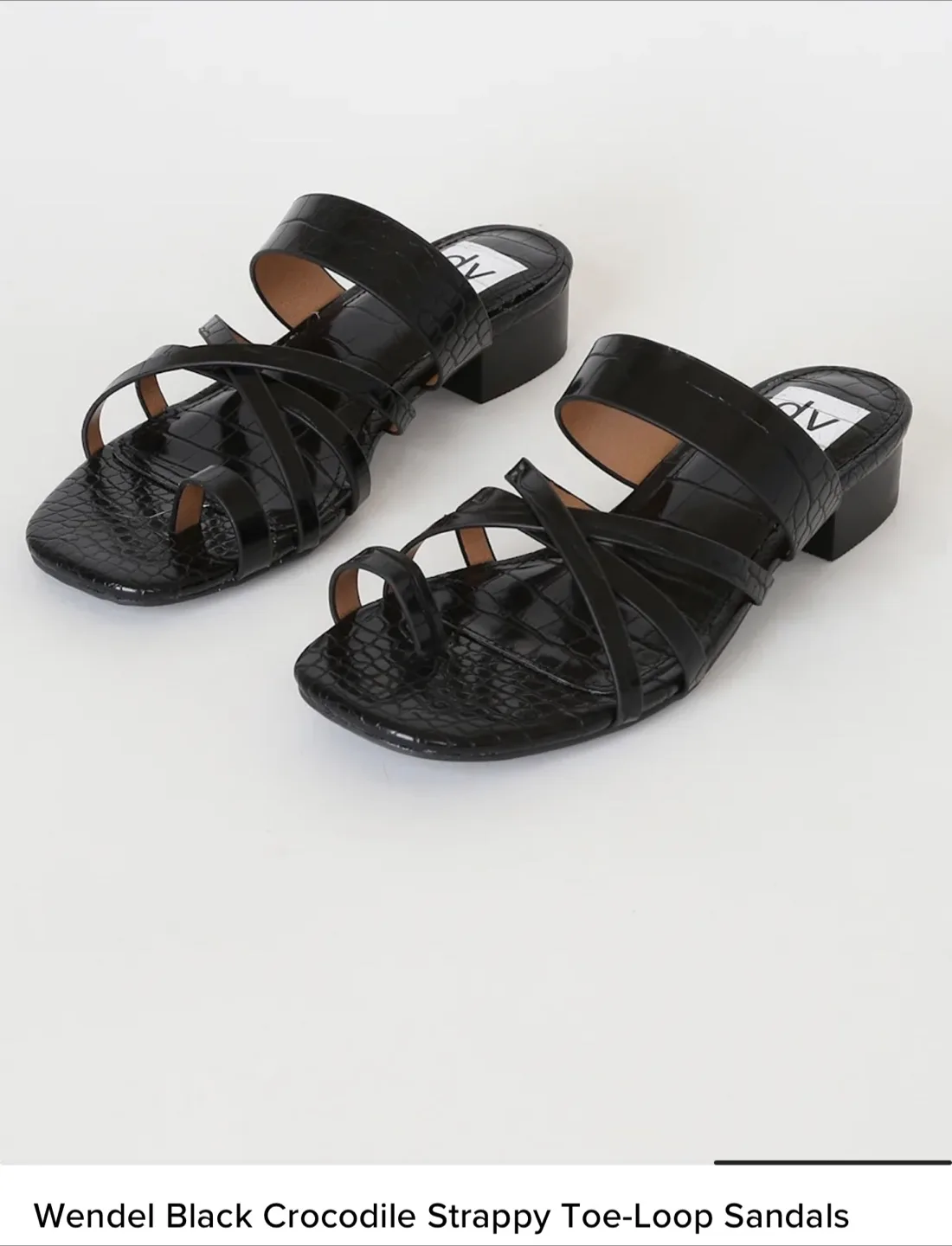 Dolce Vita Wendel Black Crocodile Sandals image indicator(3)