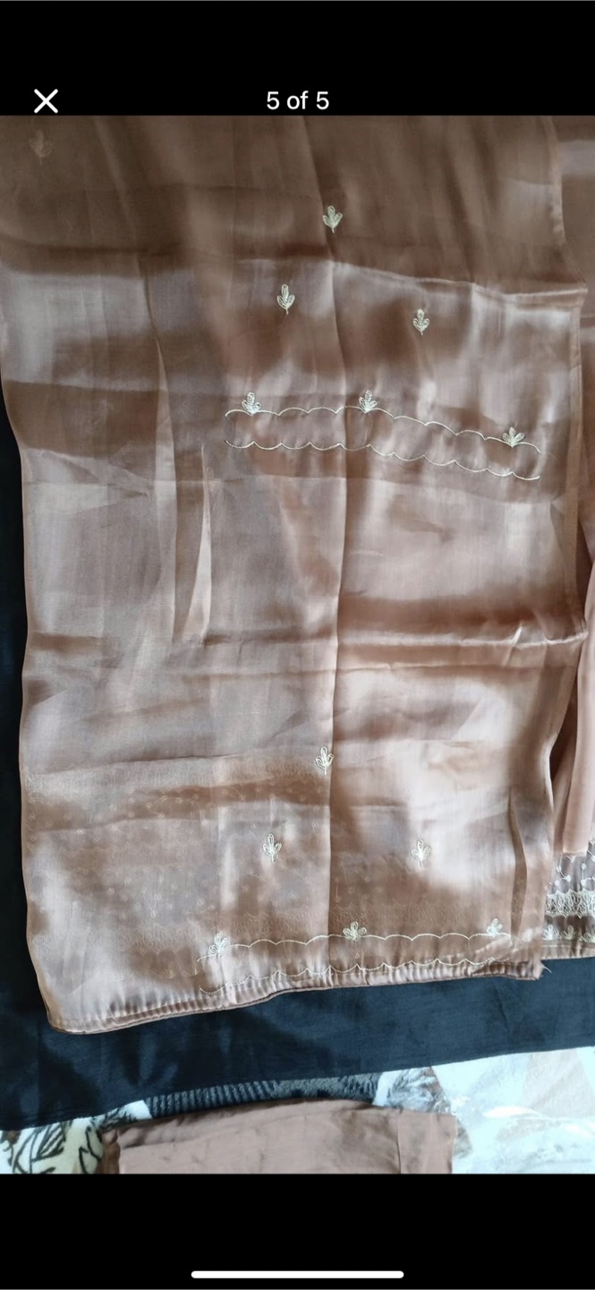 Brown Salwar Kameez Suit unstitched - photo 2