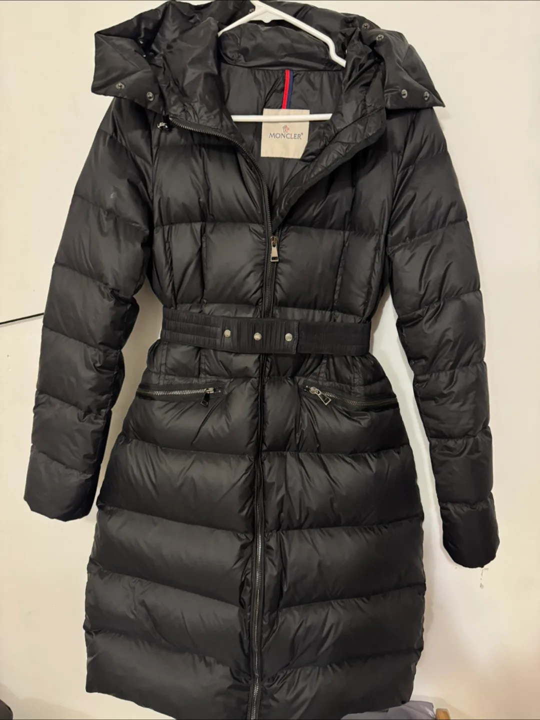 Moncler Black Down Puffer Coat thumbnail
