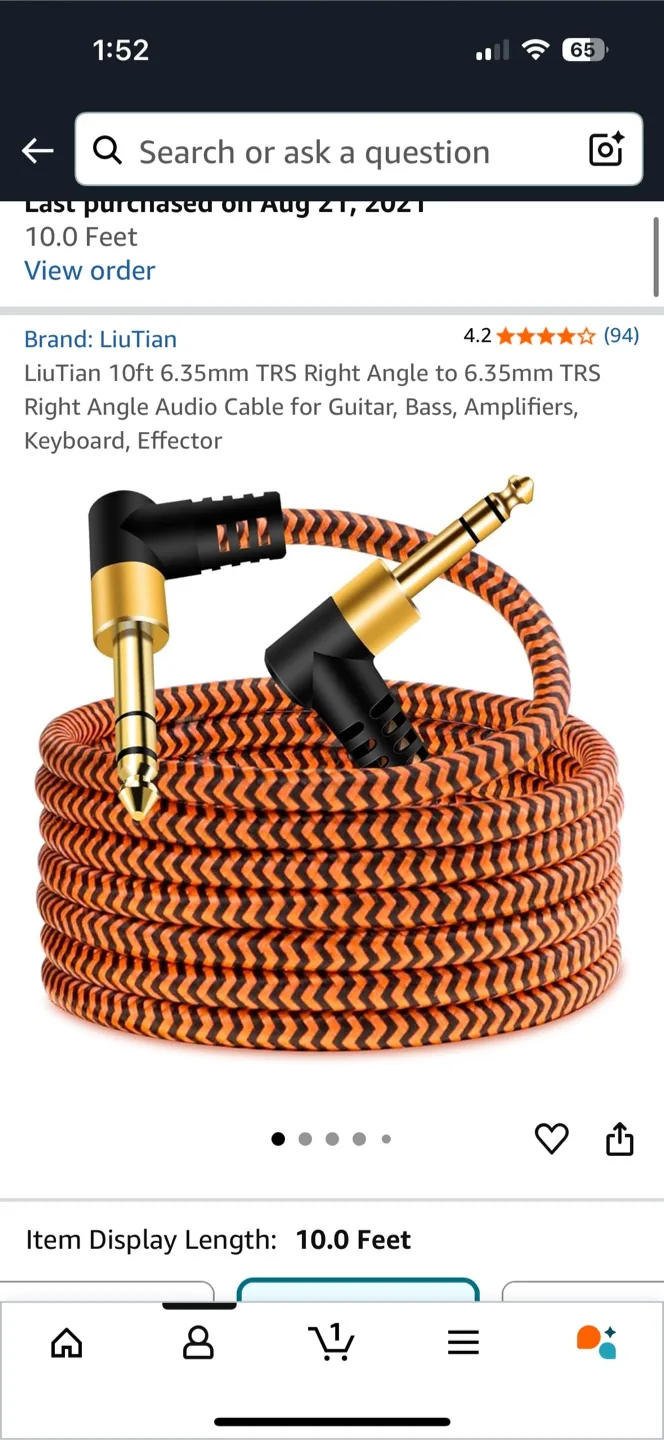 Fender Mini Deluxe Amp with LiuTian 10ft Guitar Cable thumbnail