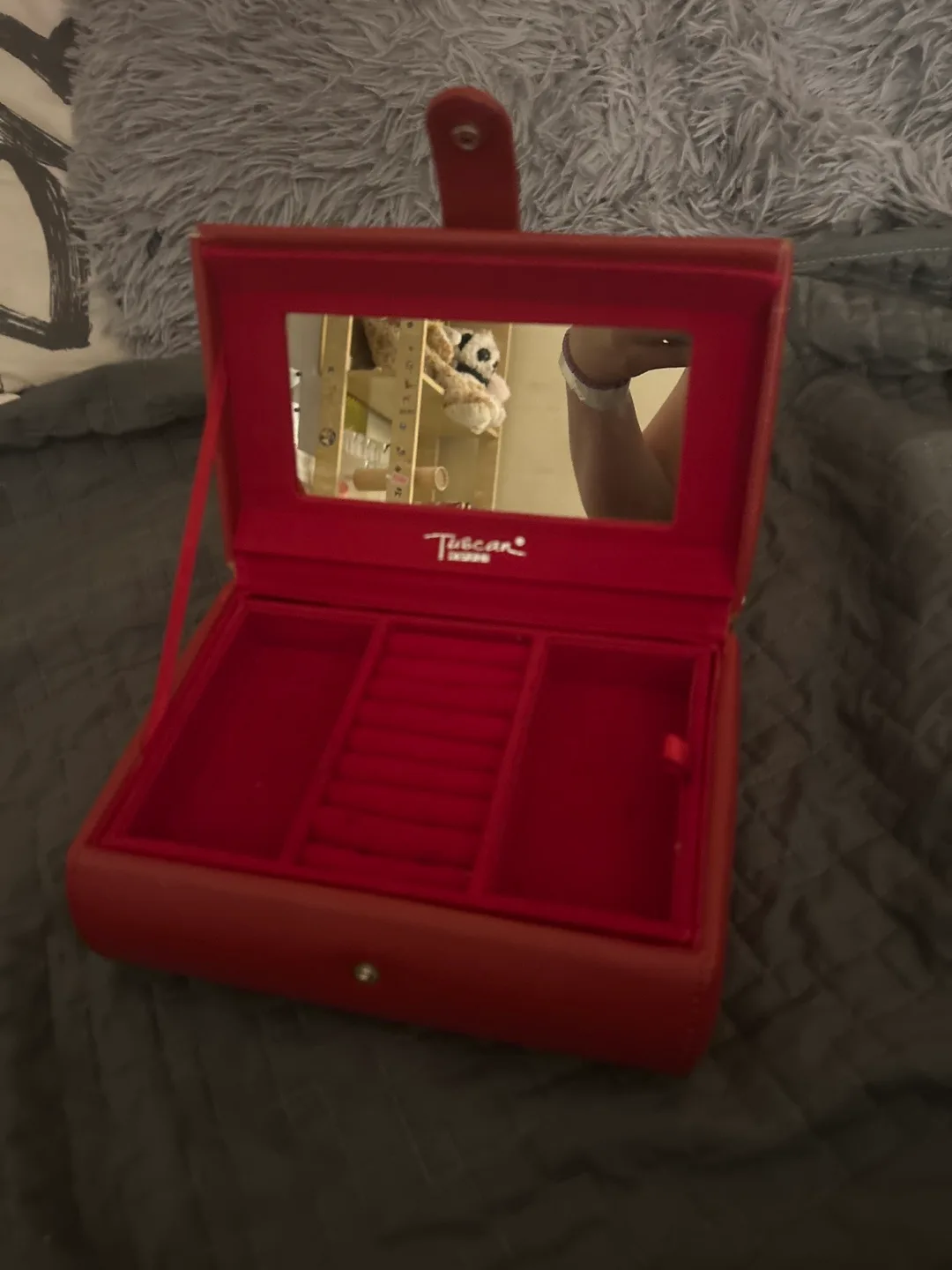 Tuscan Square Red Jewellery Box image indicator(2)