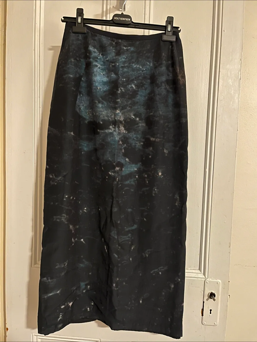 Abstract Ocean Print Maxi Skirt Women’s Large thumbnail