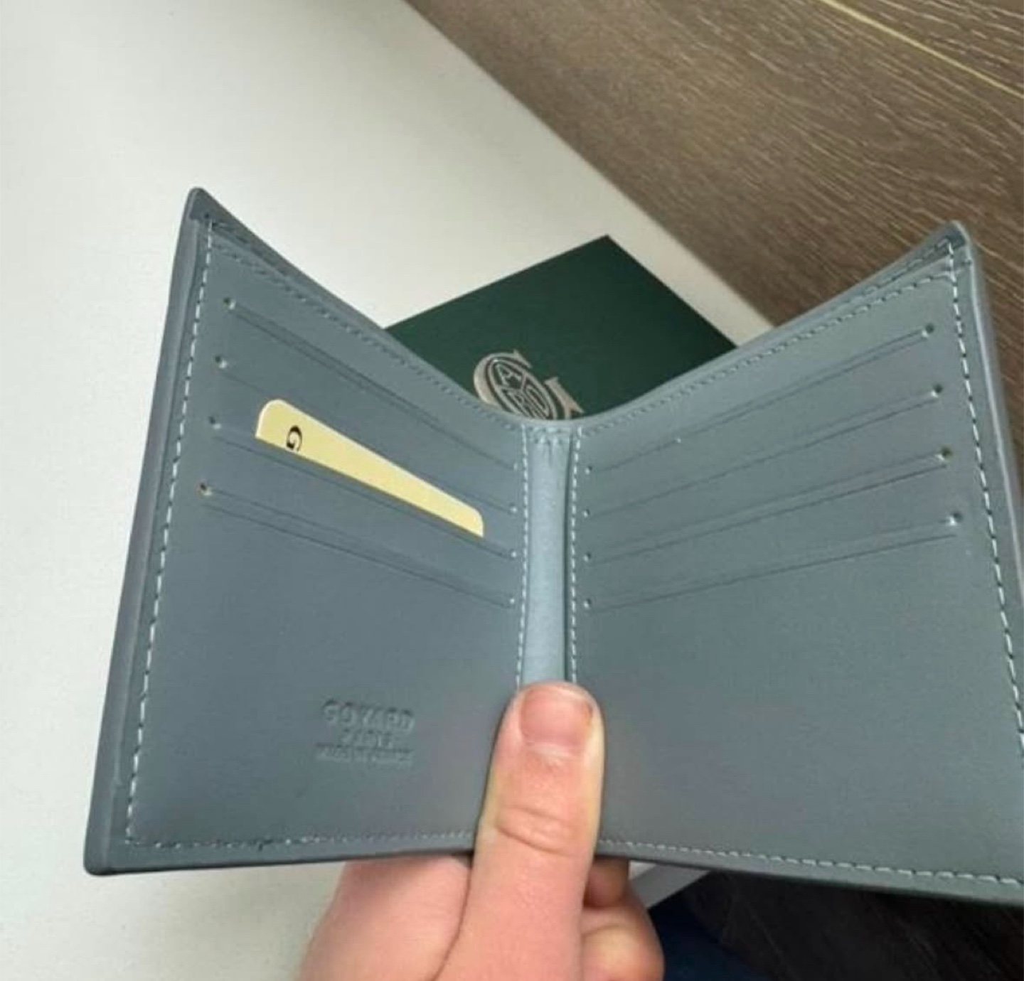 Goyard Grey Wallet with Box - photo 2