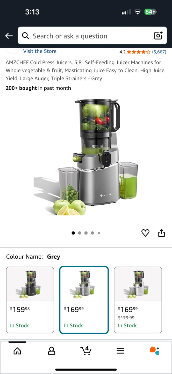 AMZCHEF Cold Press Juicer - Like New! - photo 4