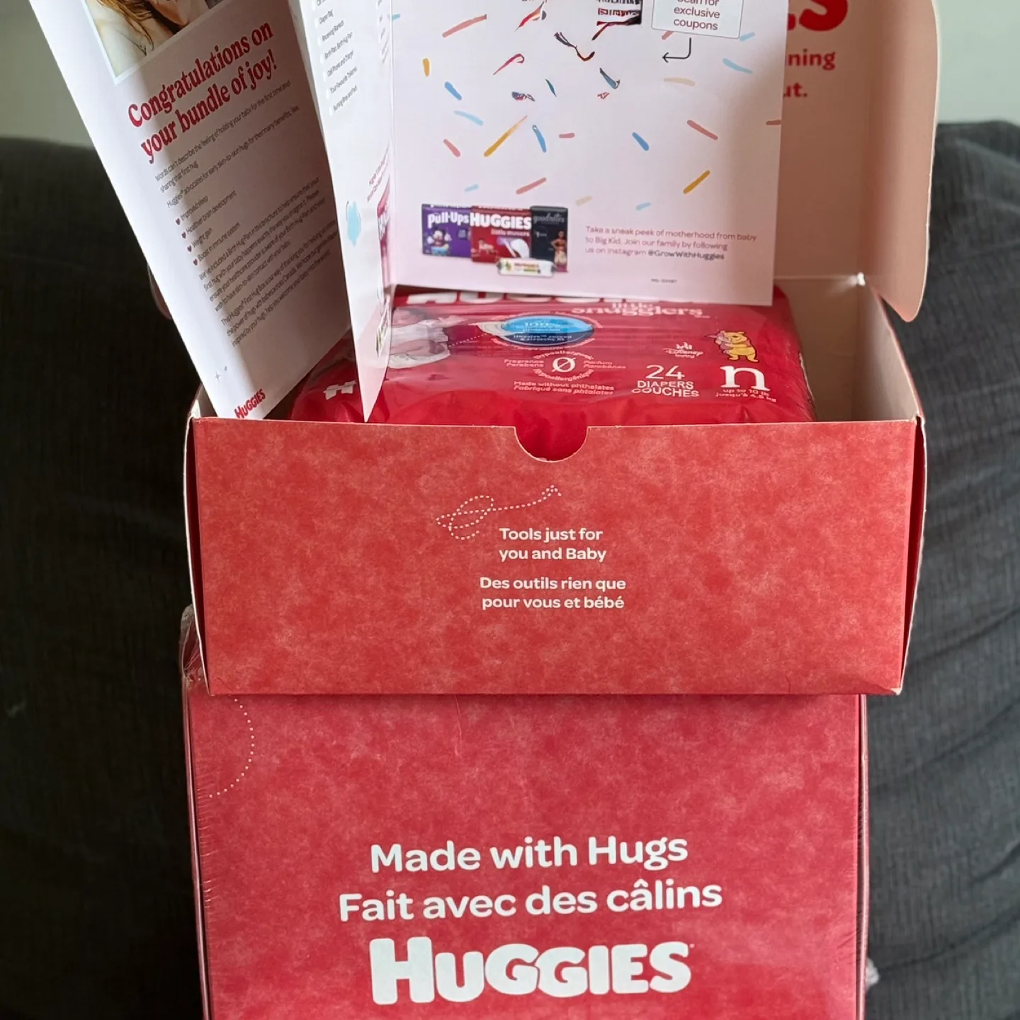 3 packs of 24- Huggies Little Snugglers Diapers size Newborn thumbnail
