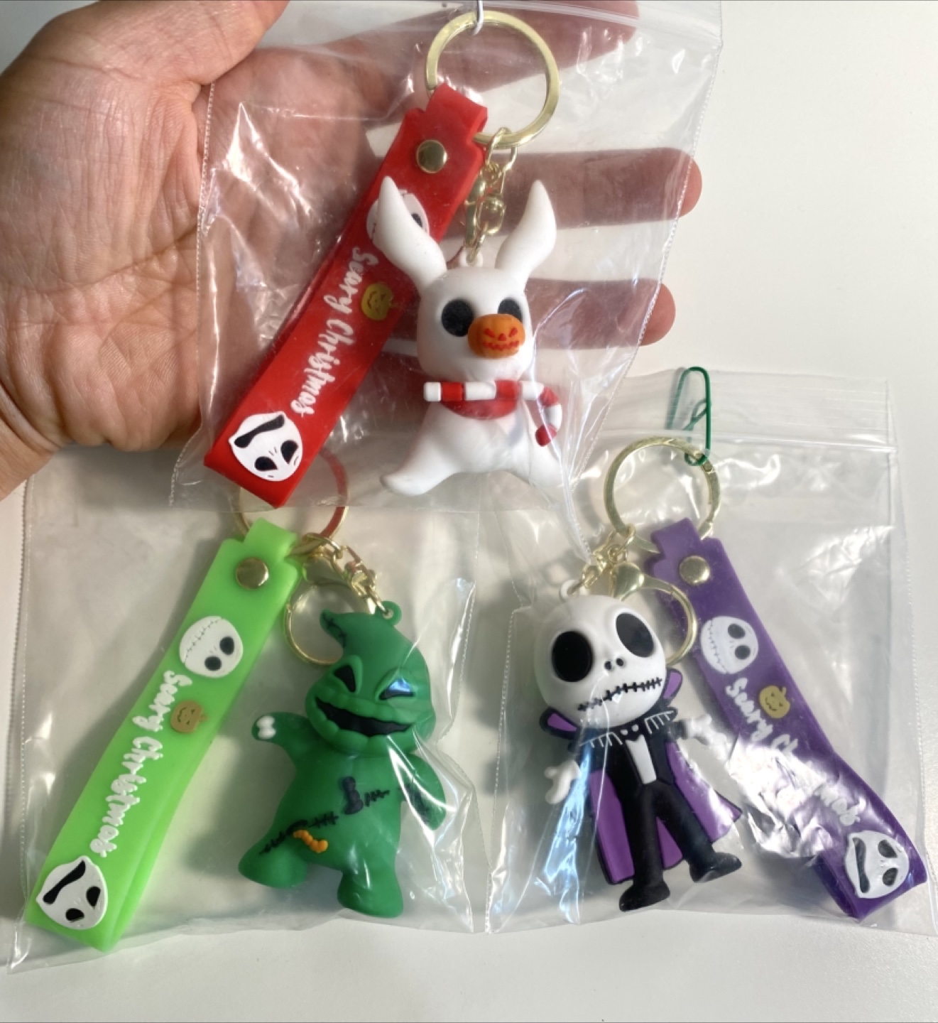 Silicone keychain movie or game themed bag ornament