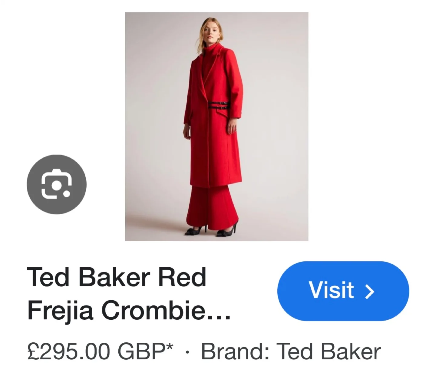 Ted Baker Frejia Crombie Strap Coat New With Tags image indicator(5)