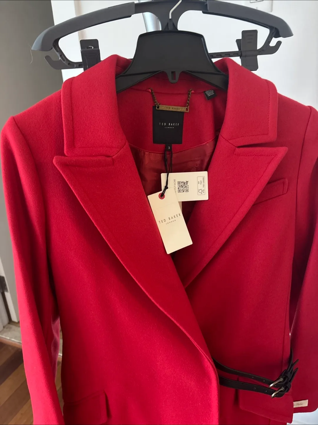 Ted Baker Frejia Crombie Strap Coat New With Tags image indicator(8)