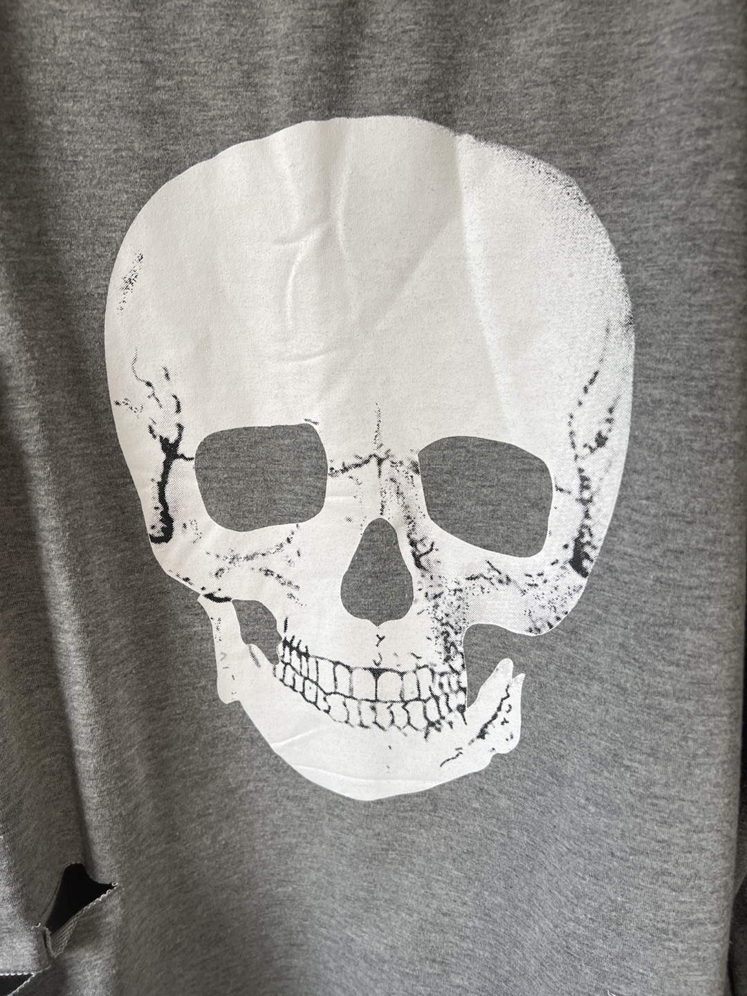 Gray Skull Graphic Sweatshirt - XXXL - photo 3