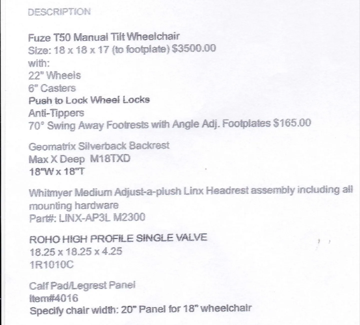Wheelchair - Manual Tilt image indicator(4)