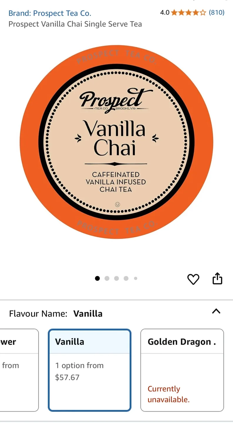 Prospect Tea Co. Vanilla Chai K-Cups image indicator(4)