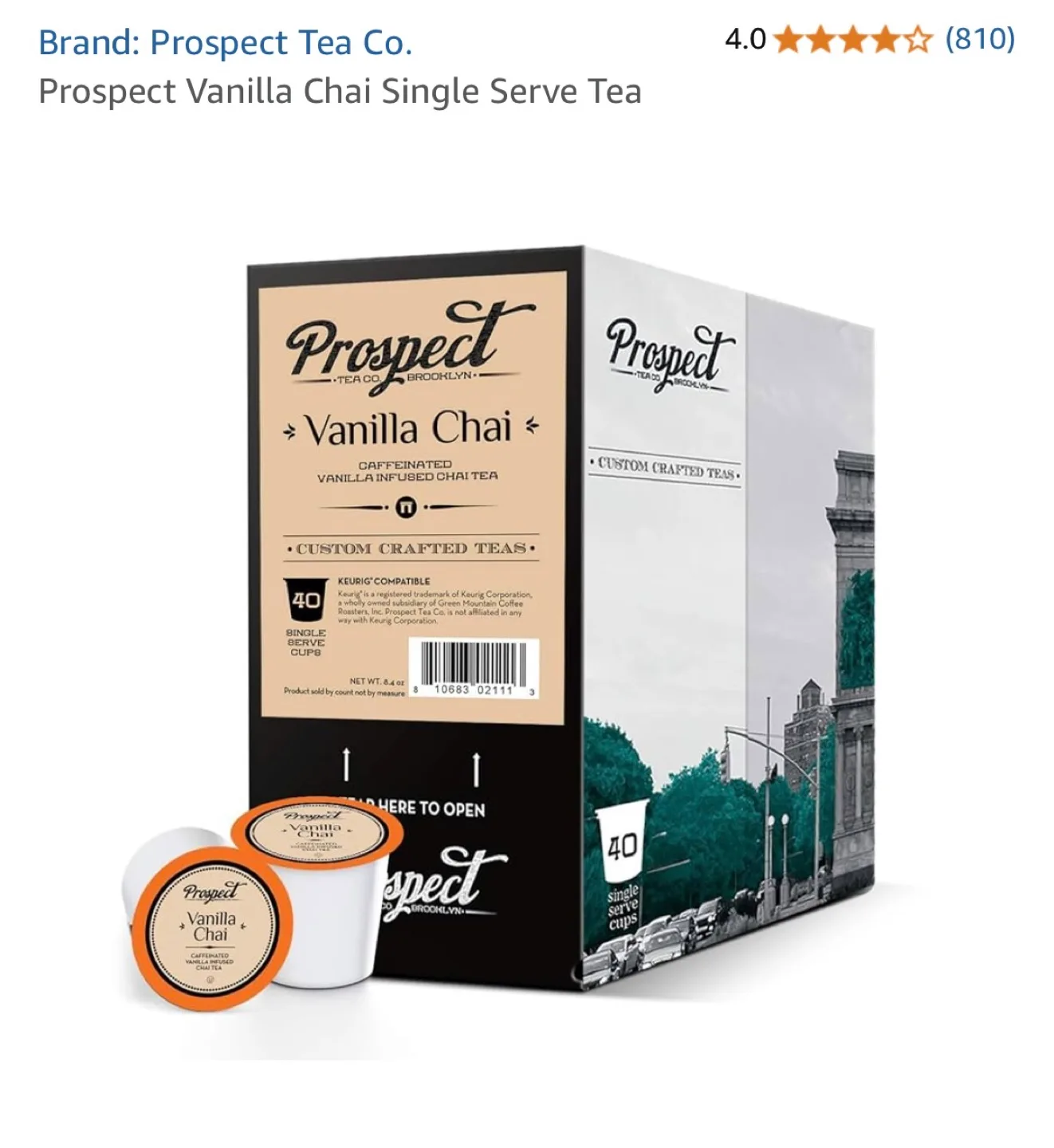 Prospect Tea Co. Vanilla Chai K-Cups thumbnail
