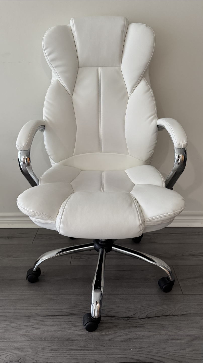 White Ergonomic Leather Executive Office Chair - photo 3