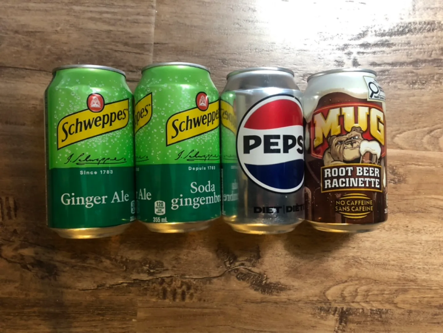 Assorted Pop Soda: Schweppes, Pepsi, Mug thumbnail